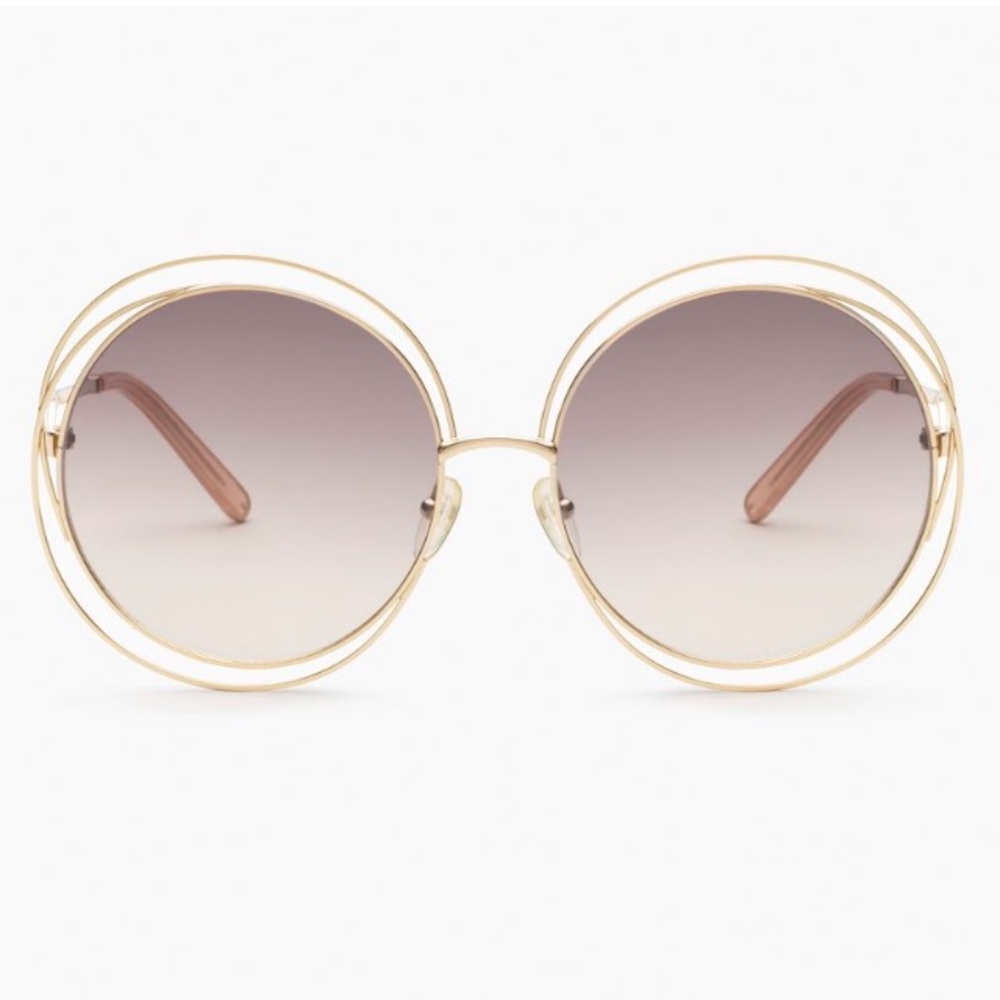 Chloe Carlina Sunglasses (Gold/Peach)